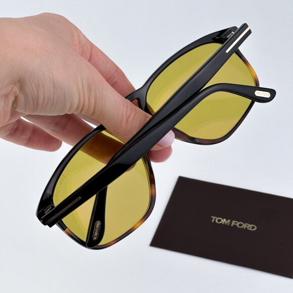 Tom Ford FT1000/S 05E PIERRE-02 BRAND NEW Sunglasses Black Brown Square Unisex - Picture 4 of 9